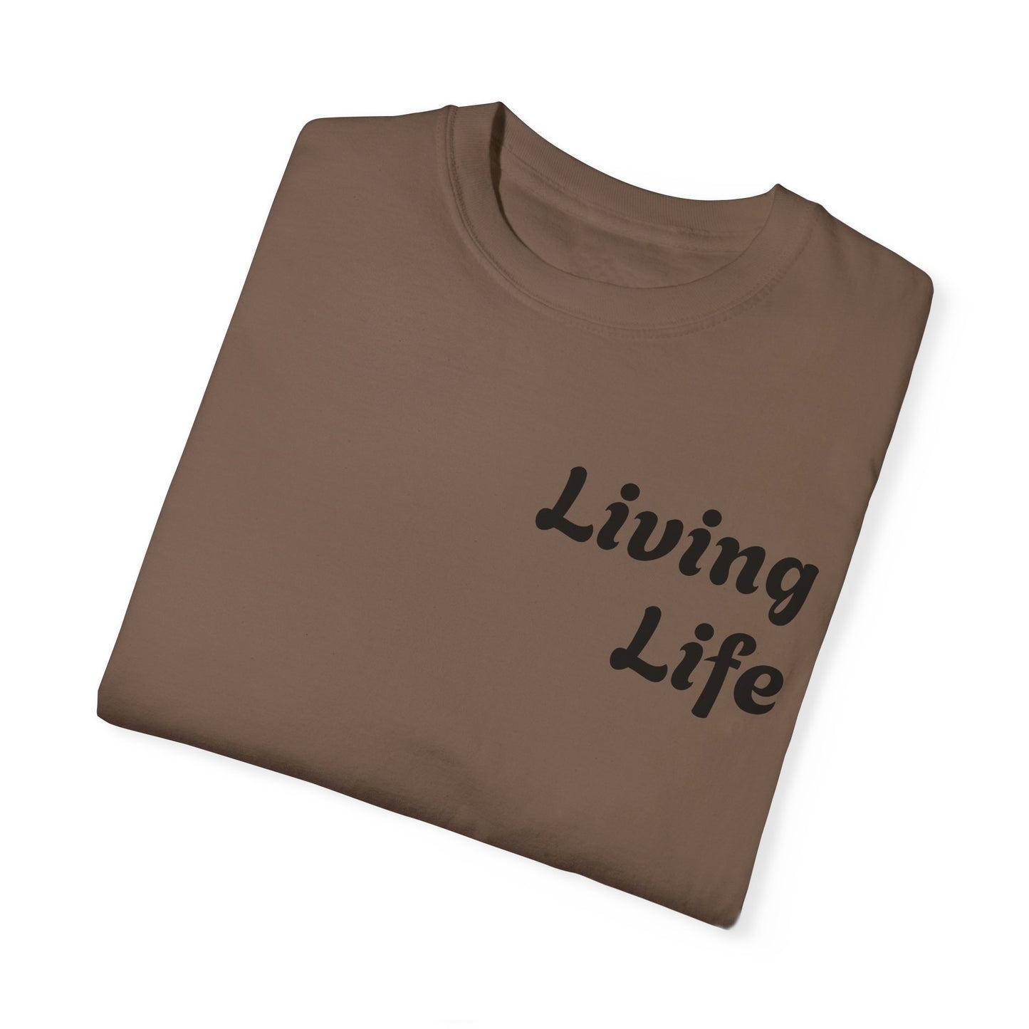 Inspirational Pet Lover T-Shirt - 'Living Life' Paw Print Design