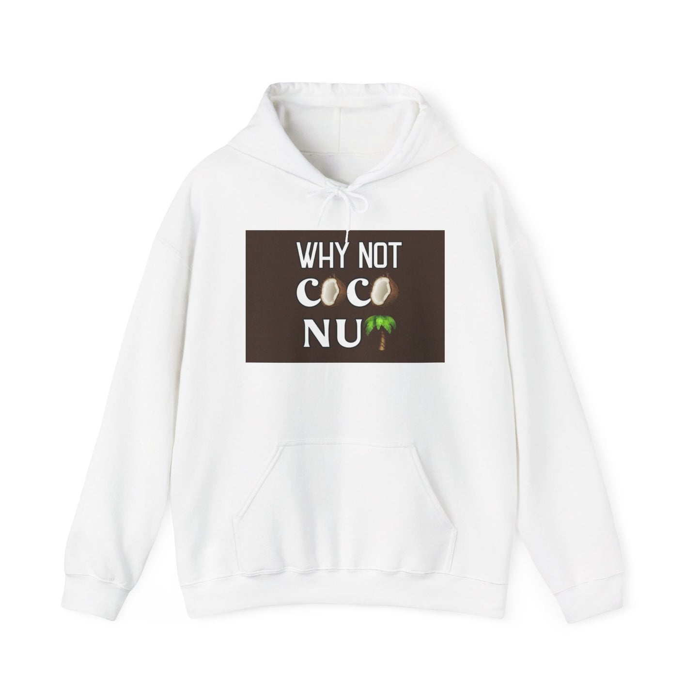 Why Not Coconut Unisex Heavy Blend Hoodie - Cozy Casual Sweatshirt for Beach Lovers