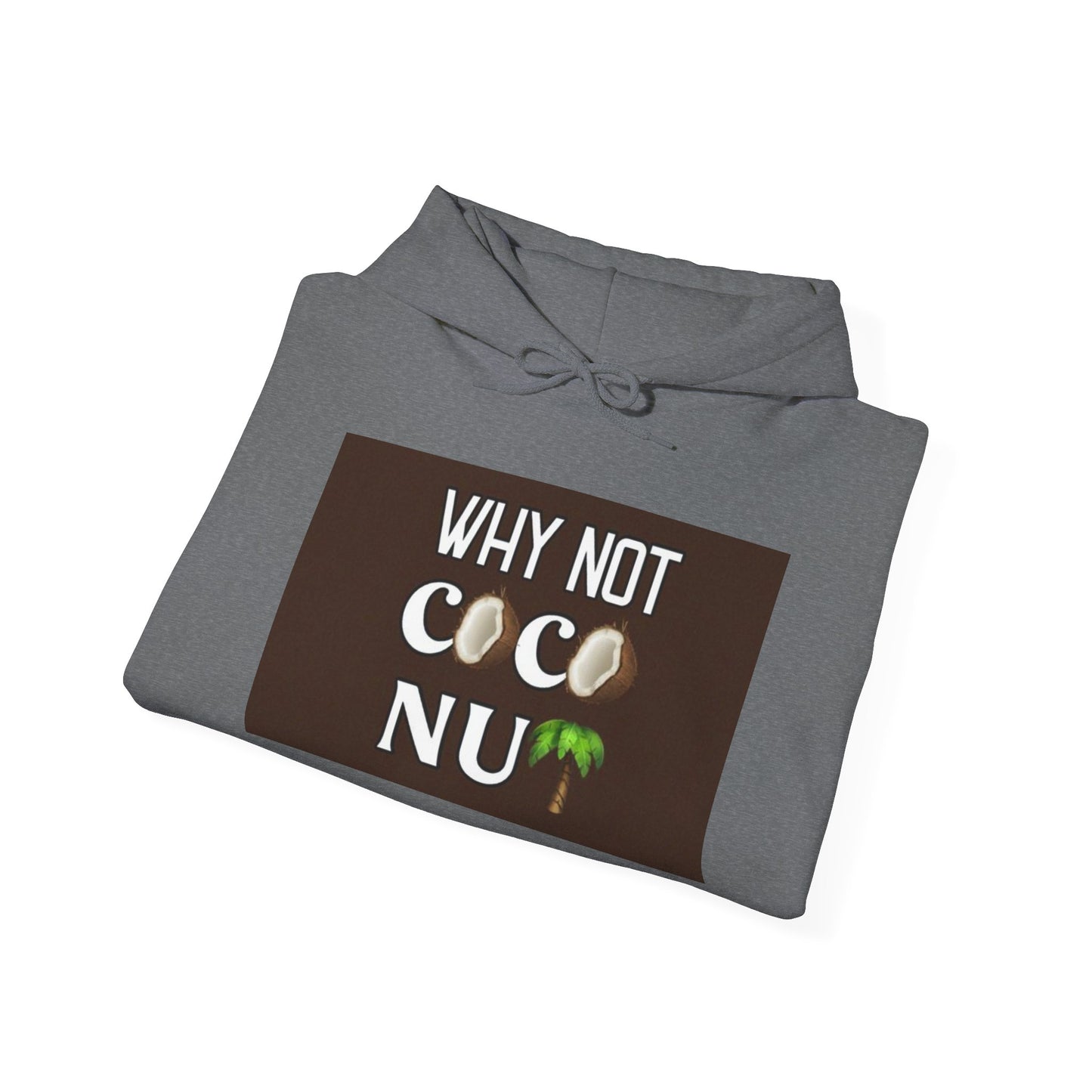 Why Not Coconut Unisex Heavy Blend Hoodie - Cozy Casual Sweatshirt for Beach Lovers