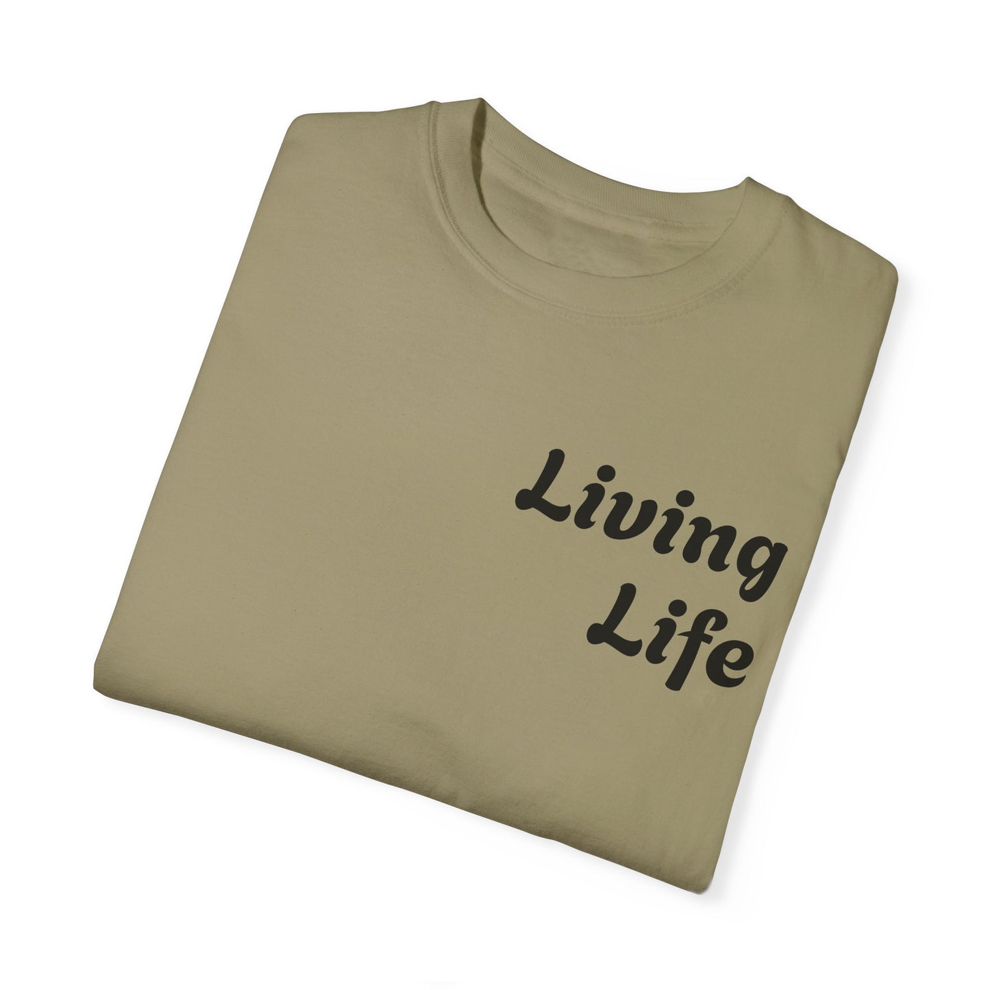 Inspirational Pet Lover T-Shirt - 'Living Life' Paw Print Design