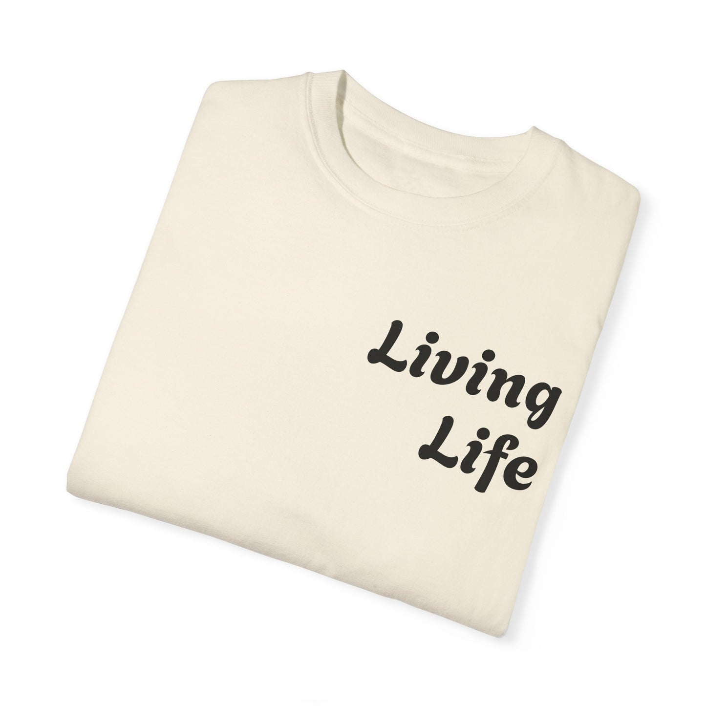 Inspirational Pet Lover T-Shirt - 'Living Life' Paw Print Design