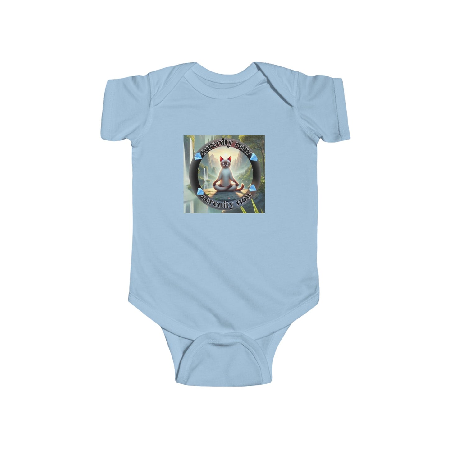 Cute Infant Bodysuit with Roximaw  'Serenity Now' Design - Perfect for Baby Showers and Everyday Wear