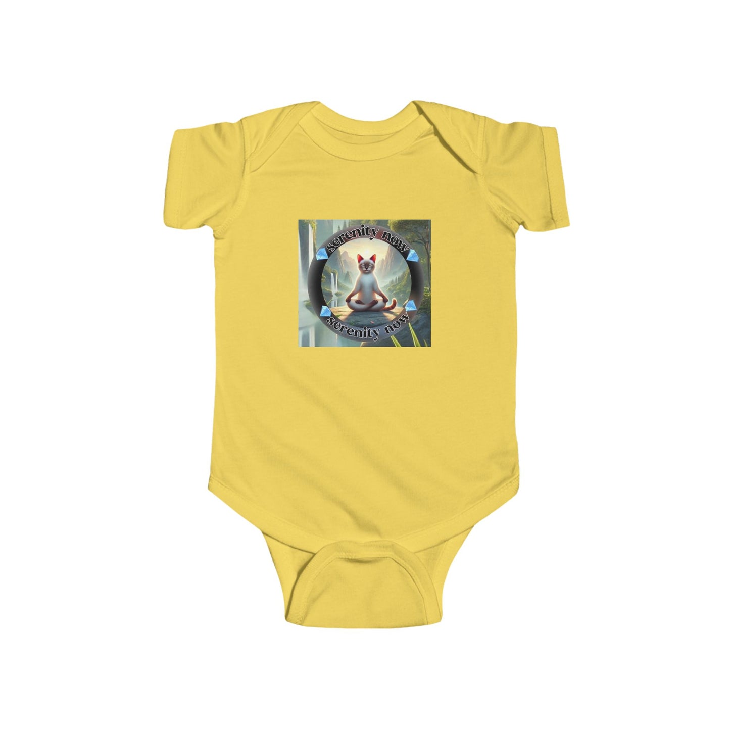 Cute Infant Bodysuit with Roximaw  'Serenity Now' Design - Perfect for Baby Showers and Everyday Wear