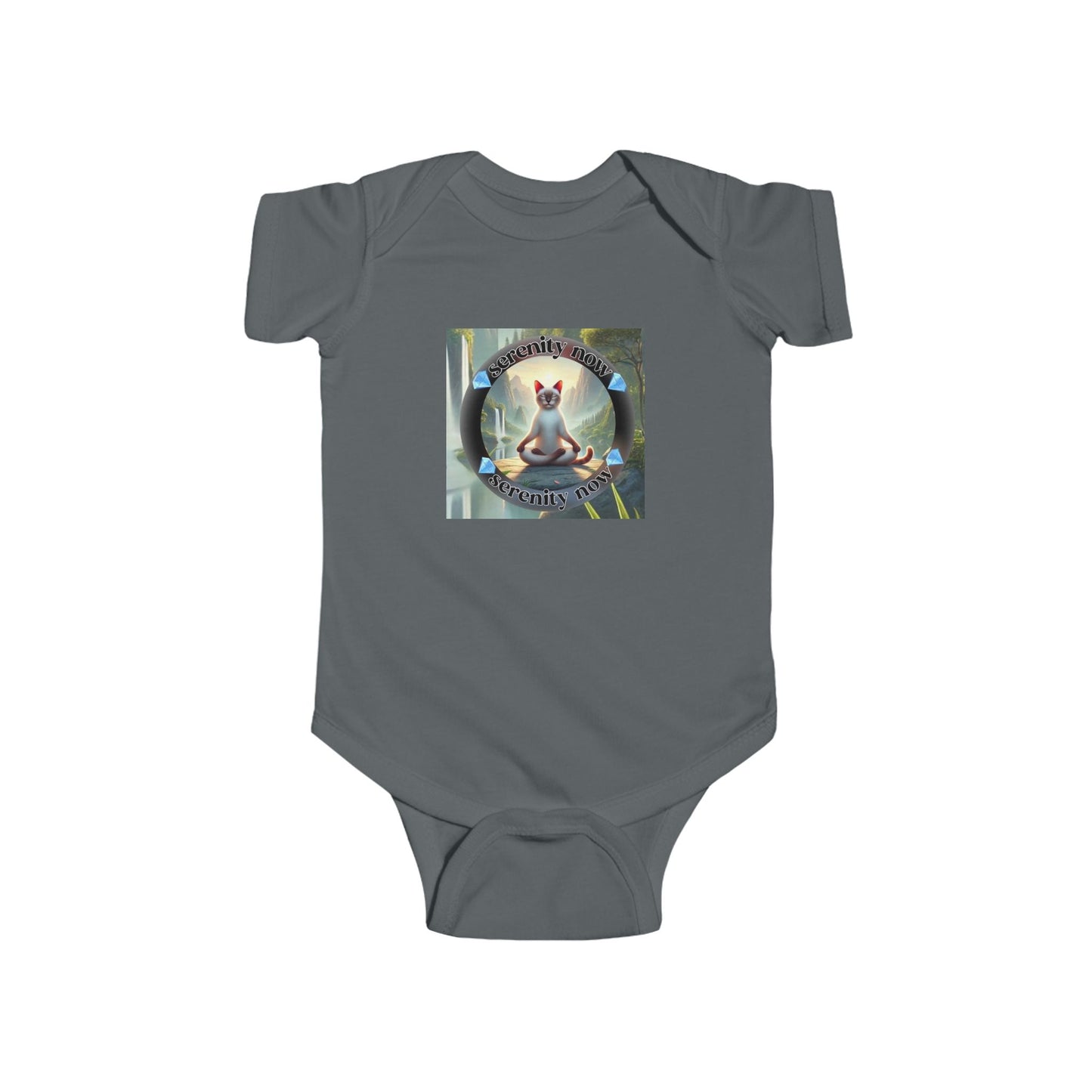 Cute Infant Bodysuit with Roximaw  'Serenity Now' Design - Perfect for Baby Showers and Everyday Wear