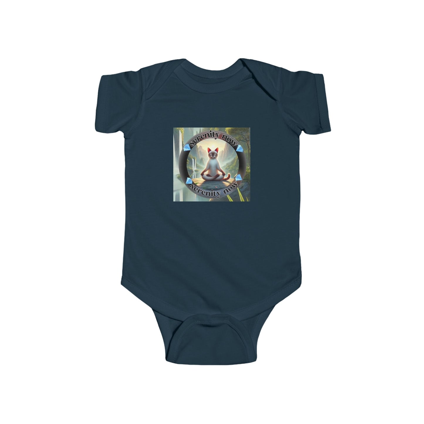 Cute Infant Bodysuit with Roximaw  'Serenity Now' Design - Perfect for Baby Showers and Everyday Wear