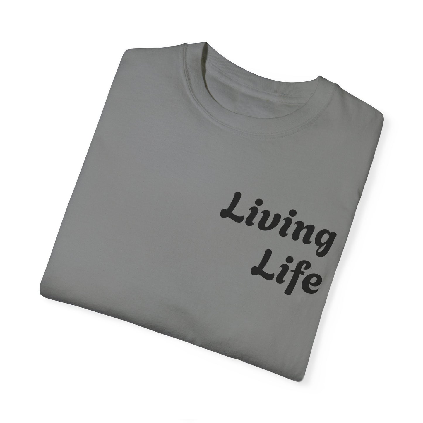 Inspirational Pet Lover T-Shirt - 'Living Life' Paw Print Design