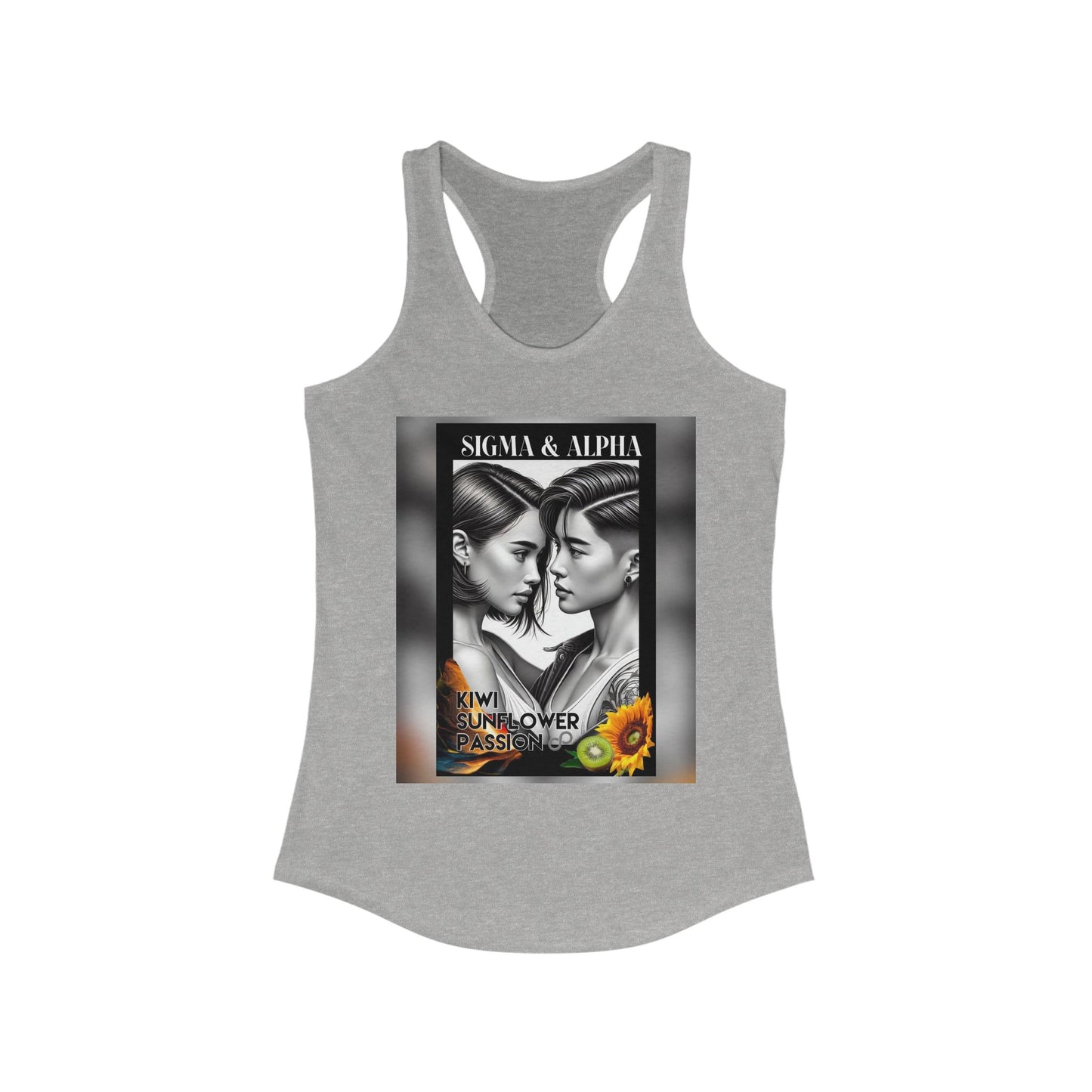 Women’s Racerback Tank - Sigma & Alpha Kiwi Sunflower Passion Graphic