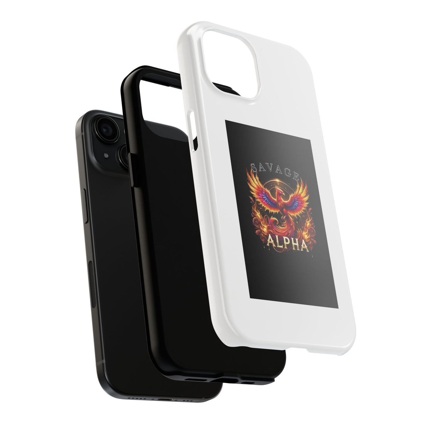 Savage Alpha Tough Phone Case - Firebird Design for Bold Personalities