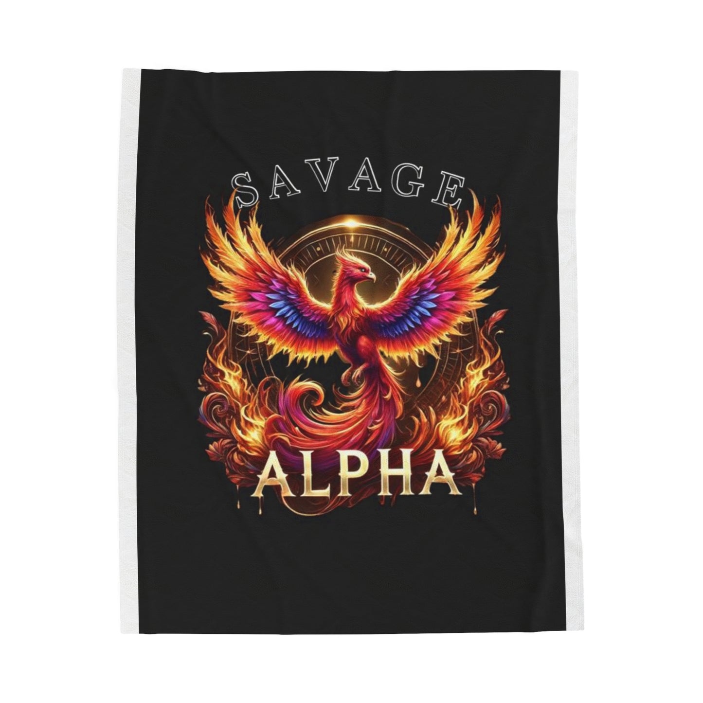 Savage Alpha Velveteen Plush Blanket - Cozy & Stylish Gift for Warriors